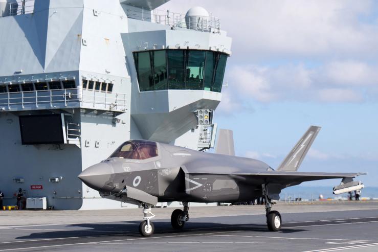 A British Royal Navy F-35B fighter aircraft