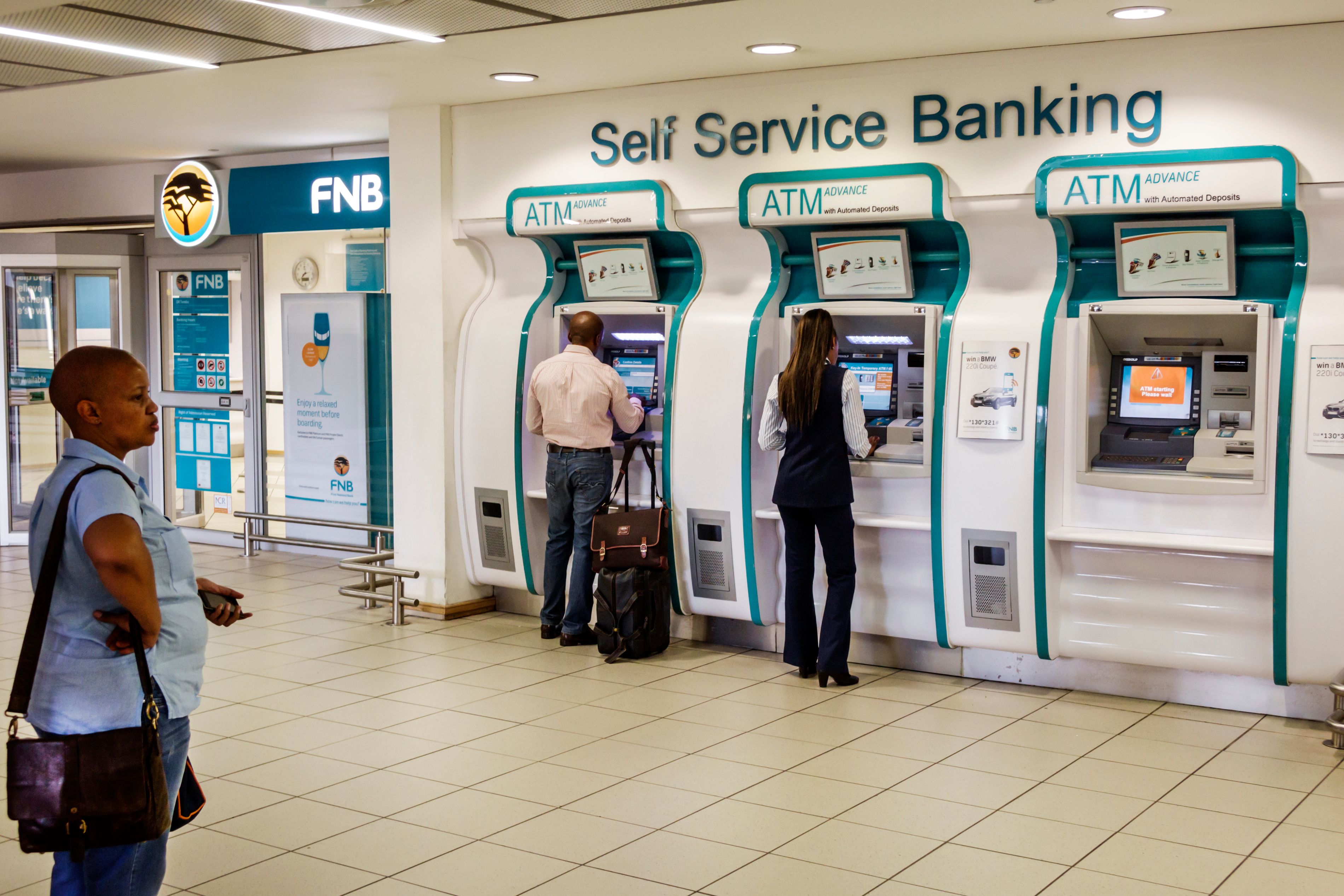 ATMs in South Africa.