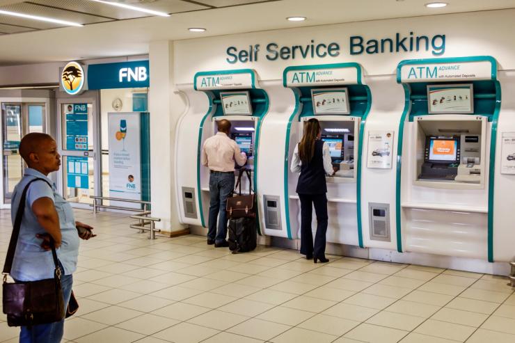 ATMs in South Africa.