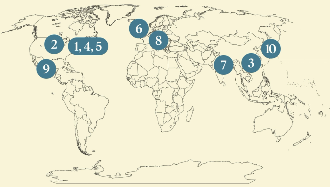 The World Today map