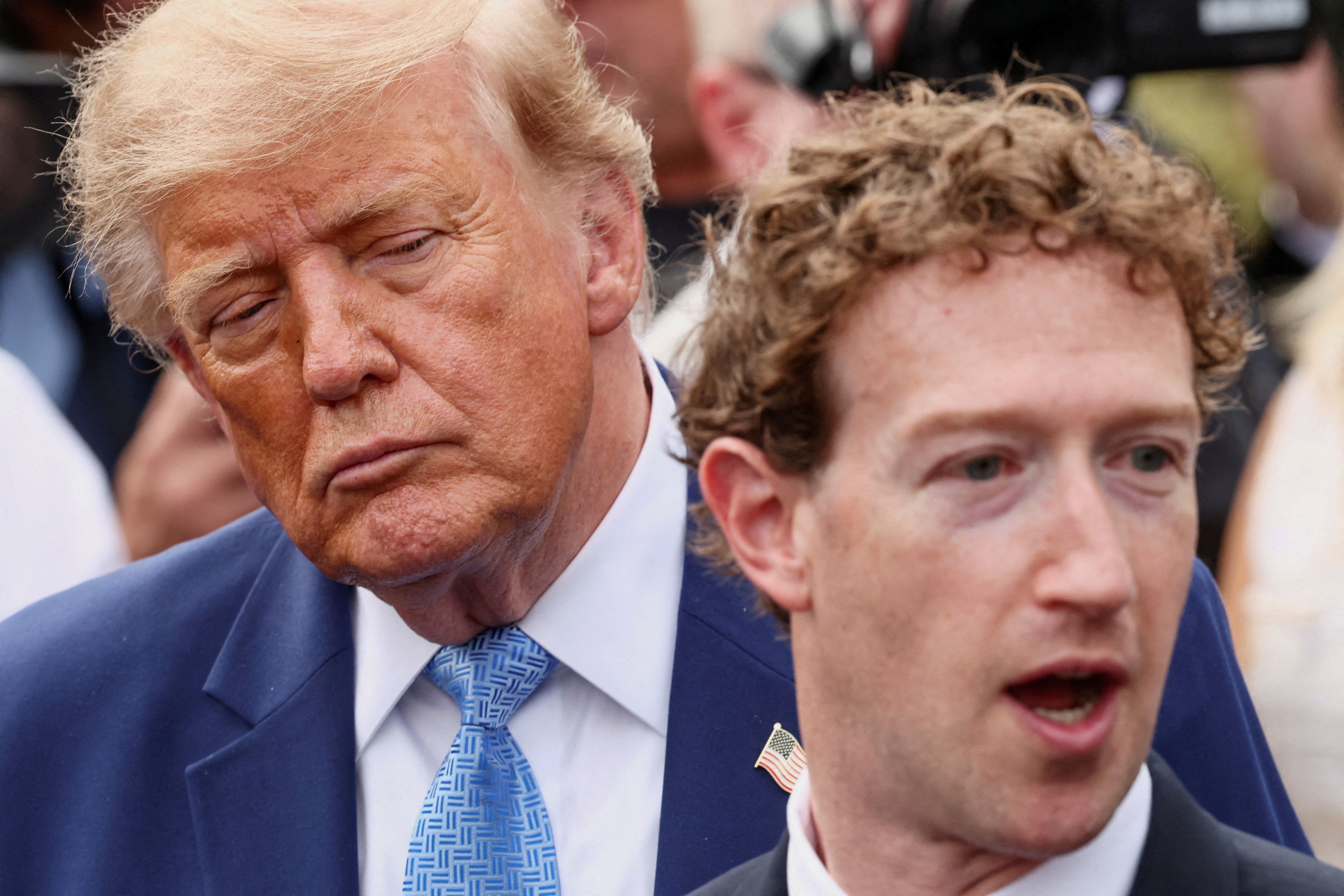 Donald Trump and Mark Zuckerberg