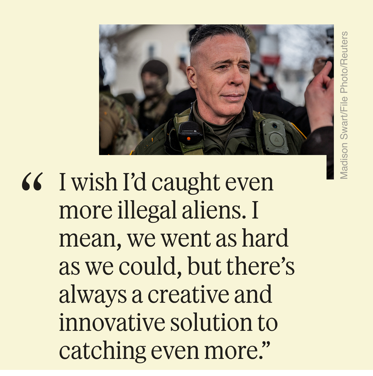 Gregory Bovino quote