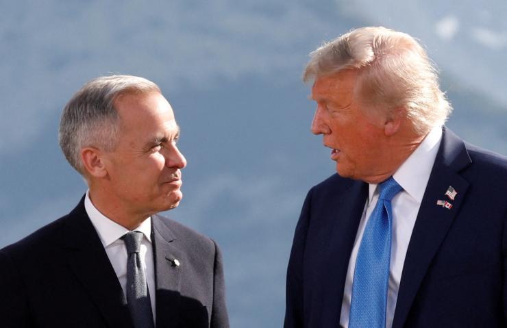 Carney and Trump in June.