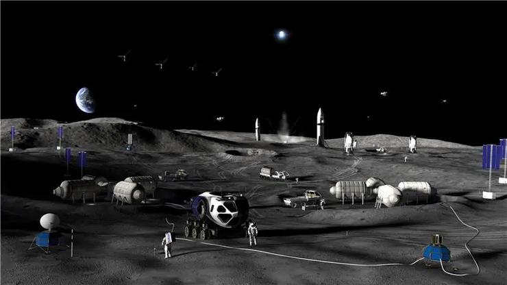 NASA Moon base rendering