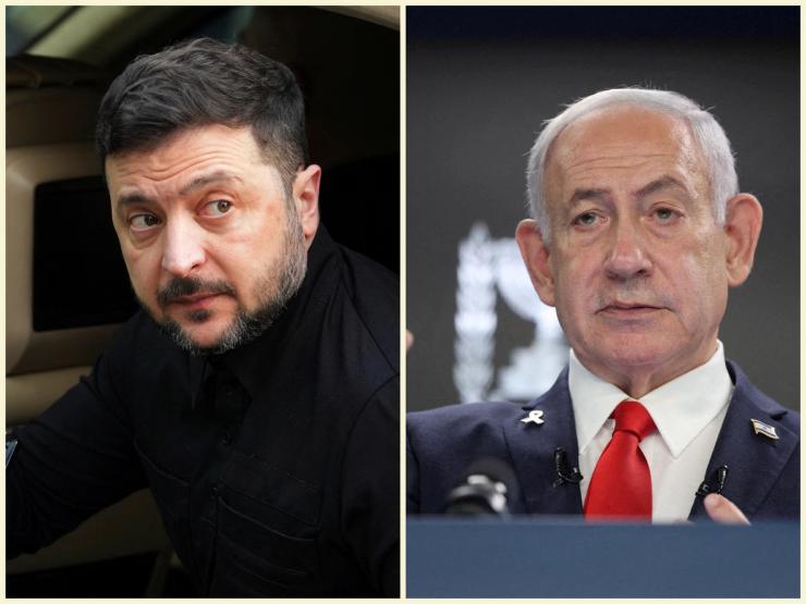 Volodymyr Zelenskyy and Benjamin Netanyahu