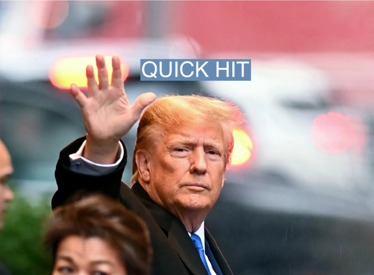 Donald Trump is seen on Jan. 25, 2024 in New York City.