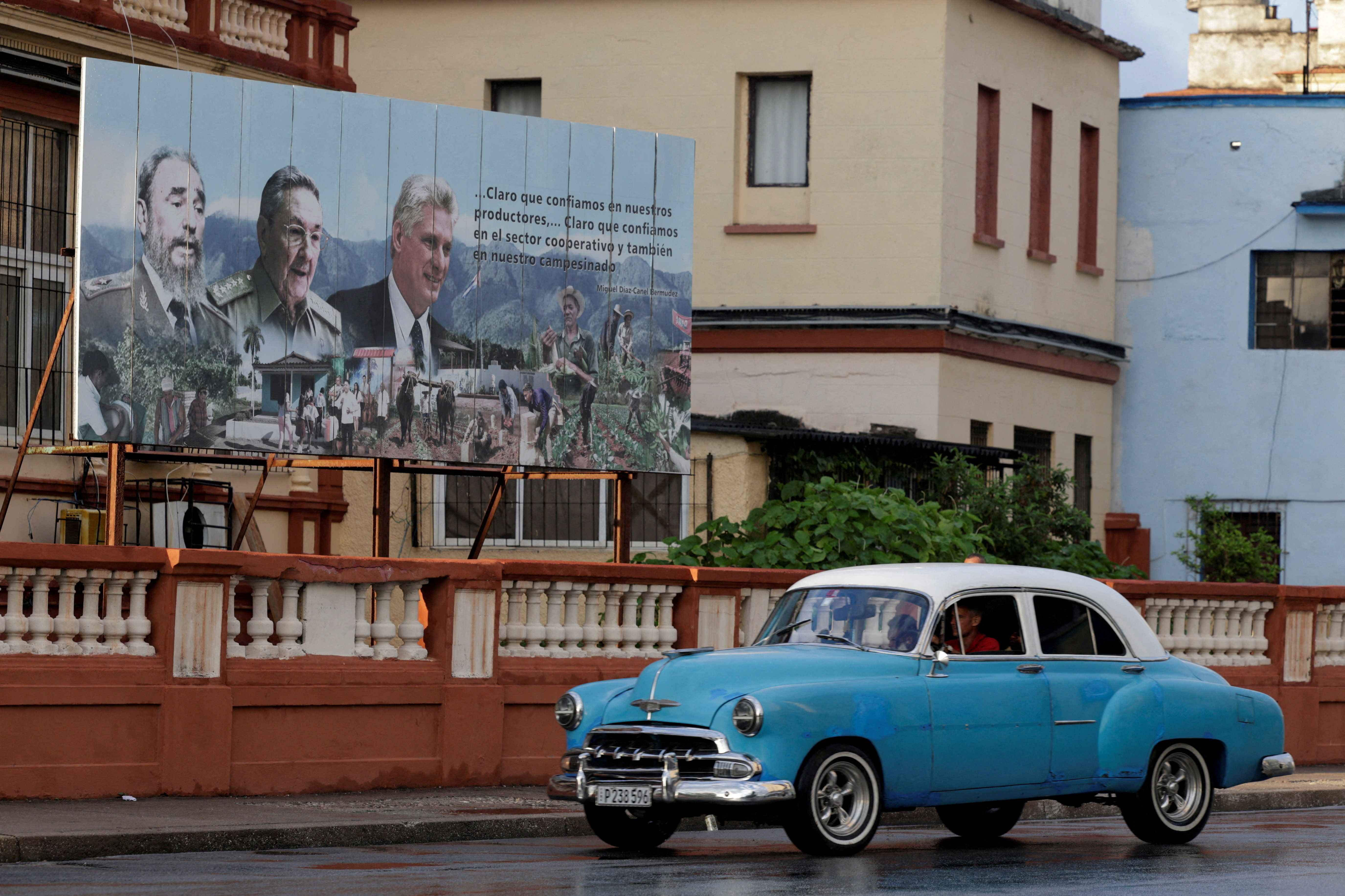 A vintage car in Cuba