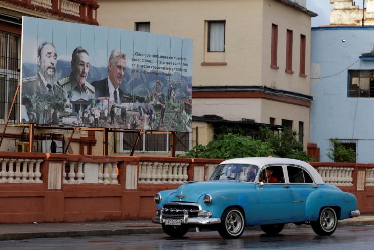 A vintage car in Cuba
