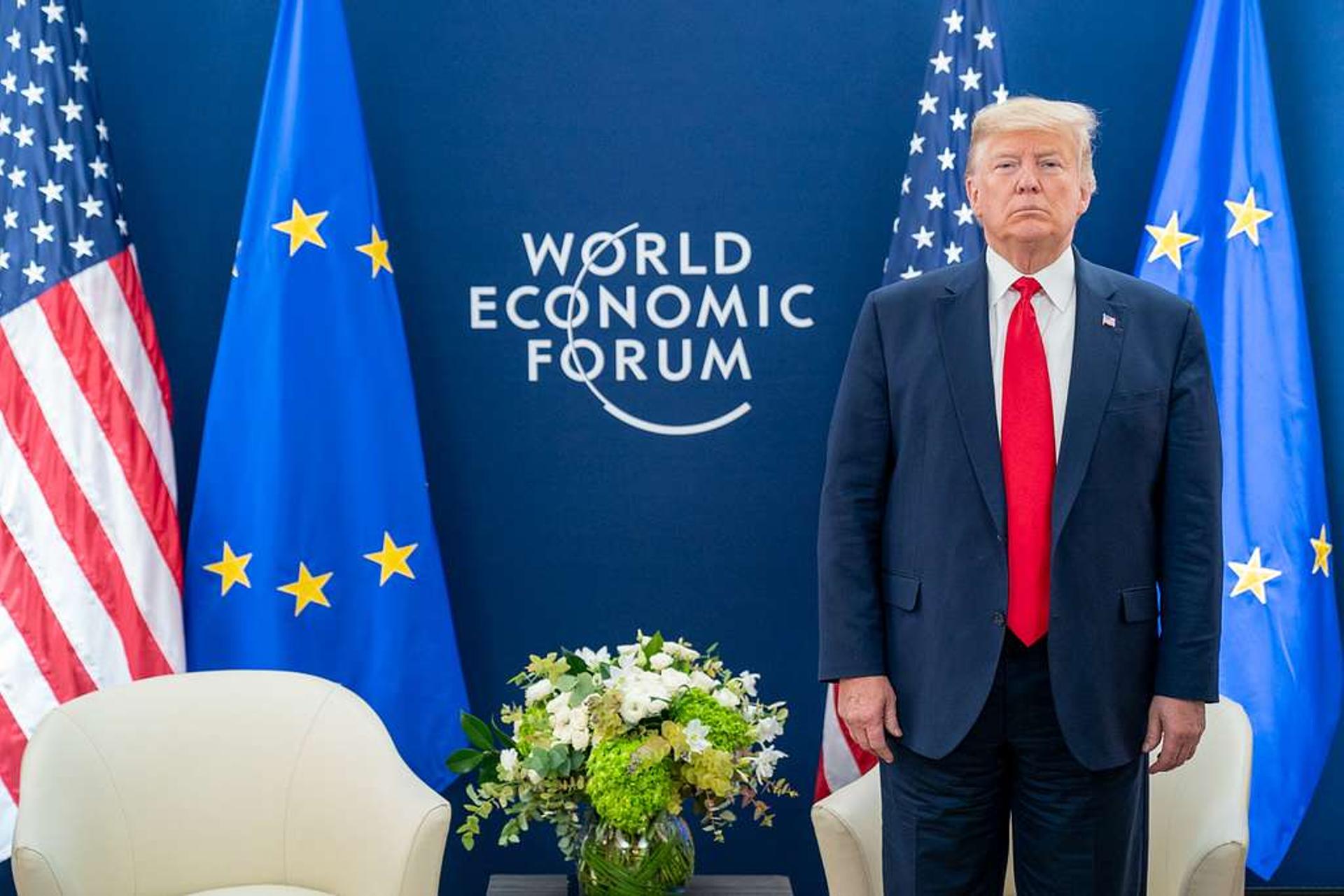 US President-elect Donald Trump at the World Economic Forum.