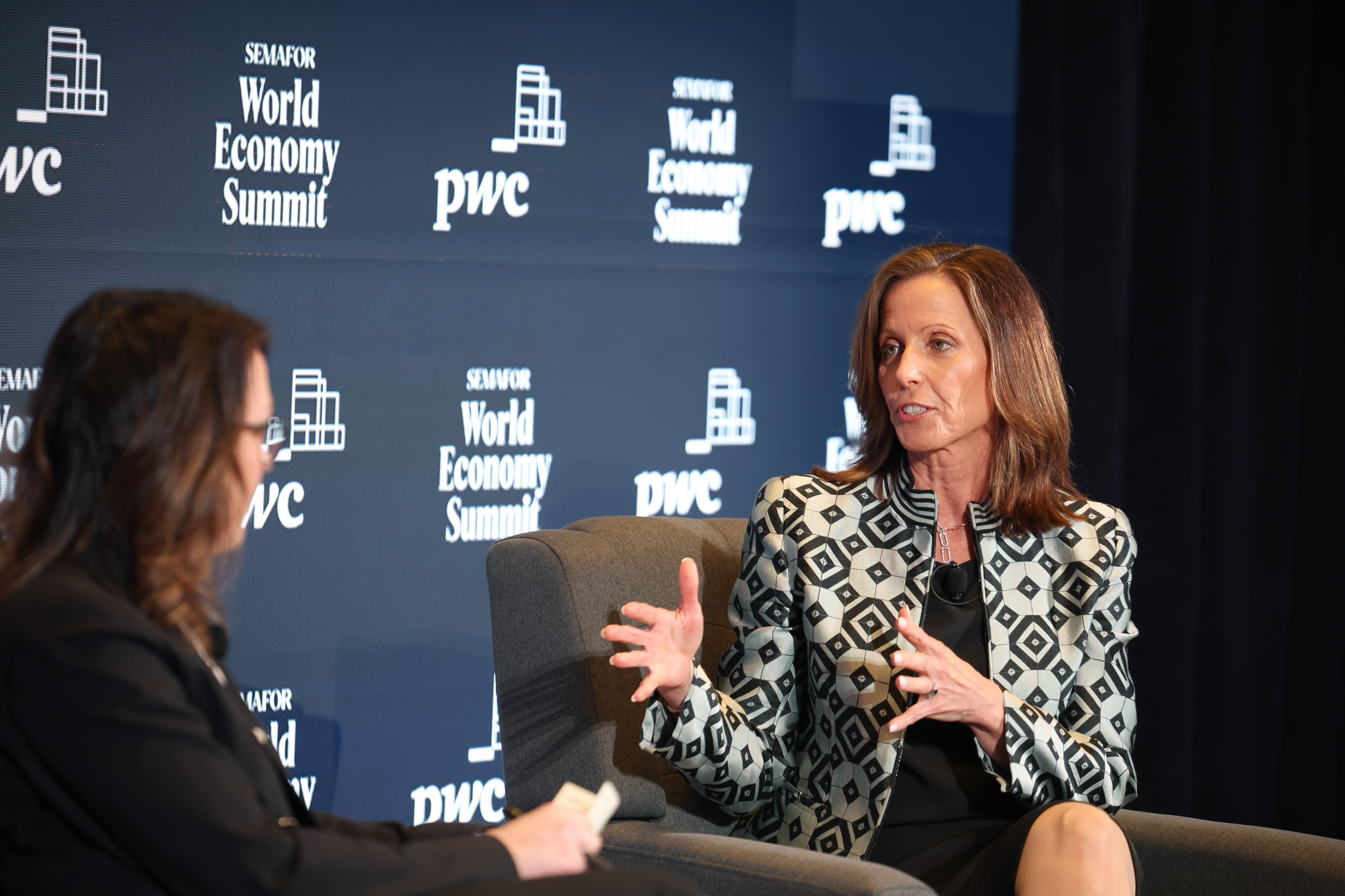 Semafor’s Liz Hoffman with Adena Friedman, Nasdaq CEO.