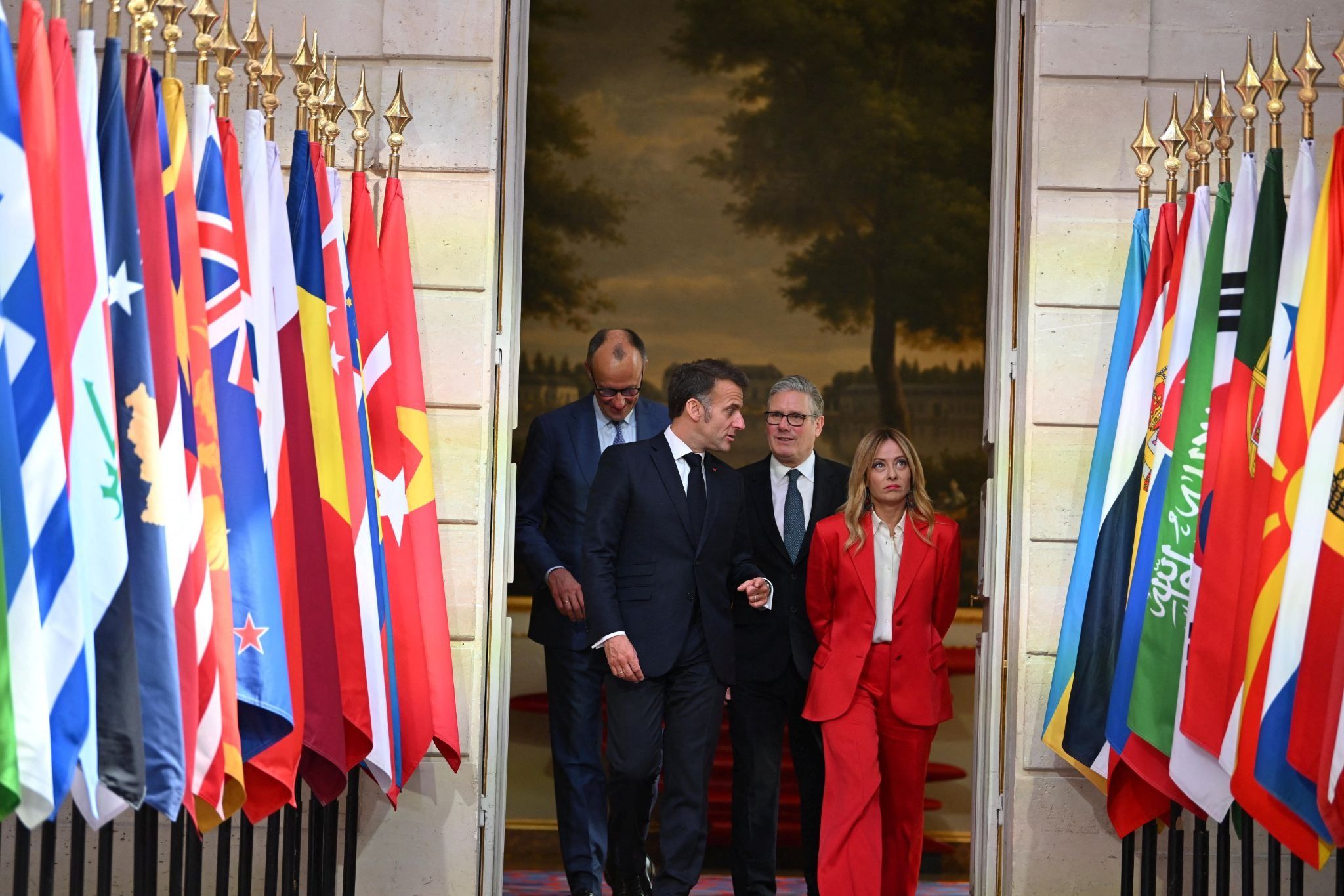 The leaders of Germany, France, the UK, and Italy. 