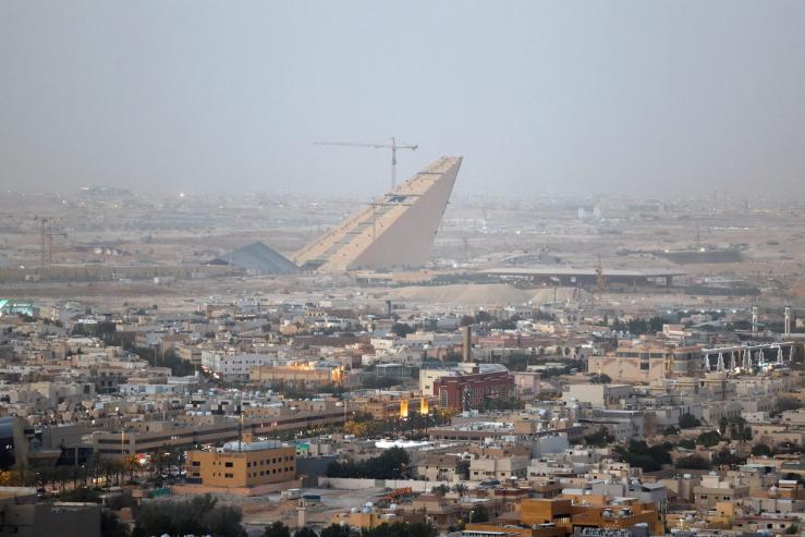 A general view of King Salman Park, one of the Mega-Projects under construction in Riyadh.