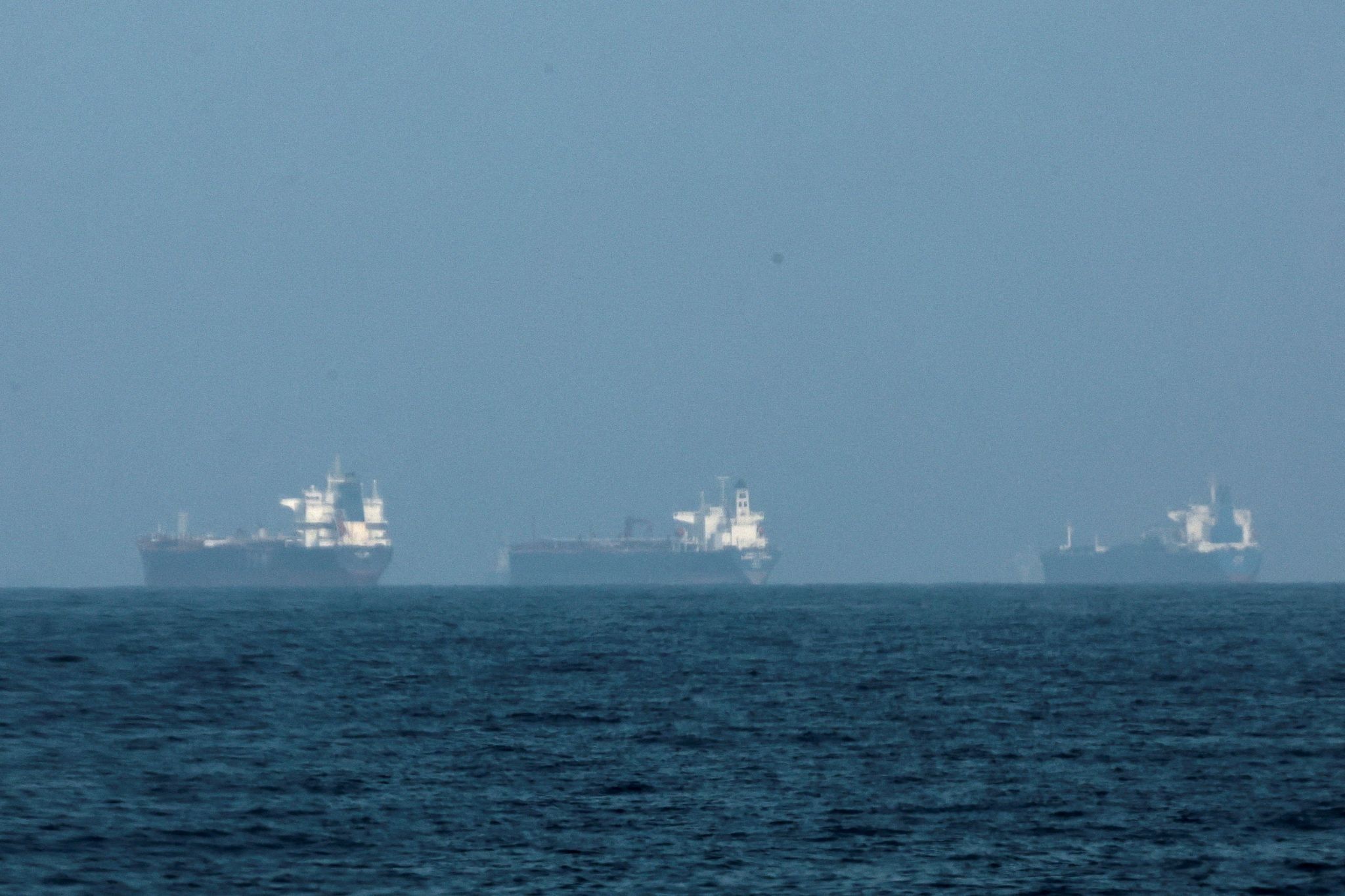 Tankers pictured near the UAE.