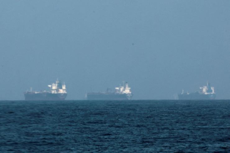 Tankers pictured near the UAE.