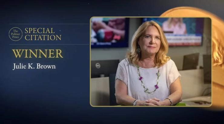 Screenshot of awards ceremony