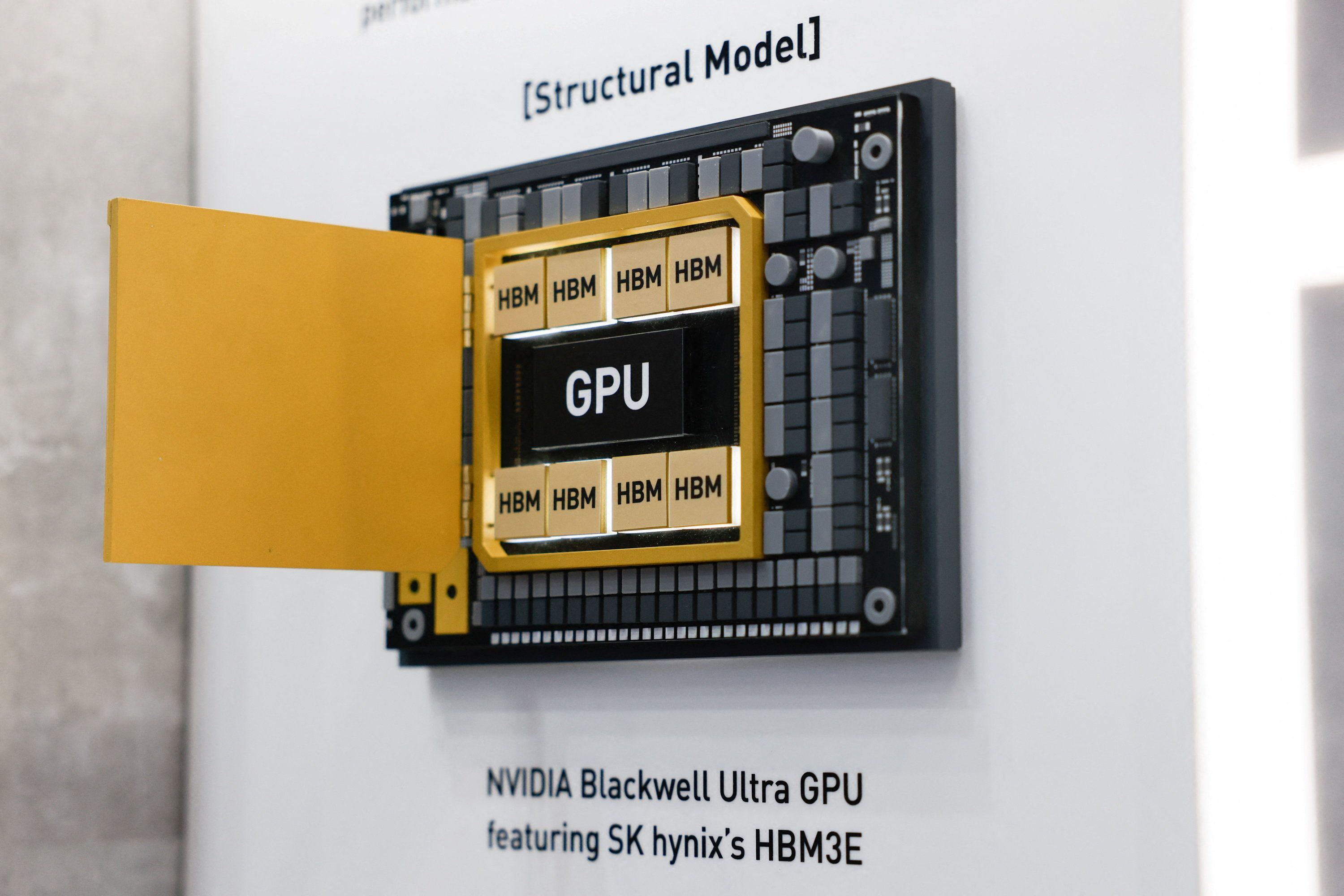 Nvidia Blackwell Ultra GPU featuring SK Hynix’s HBM3E.