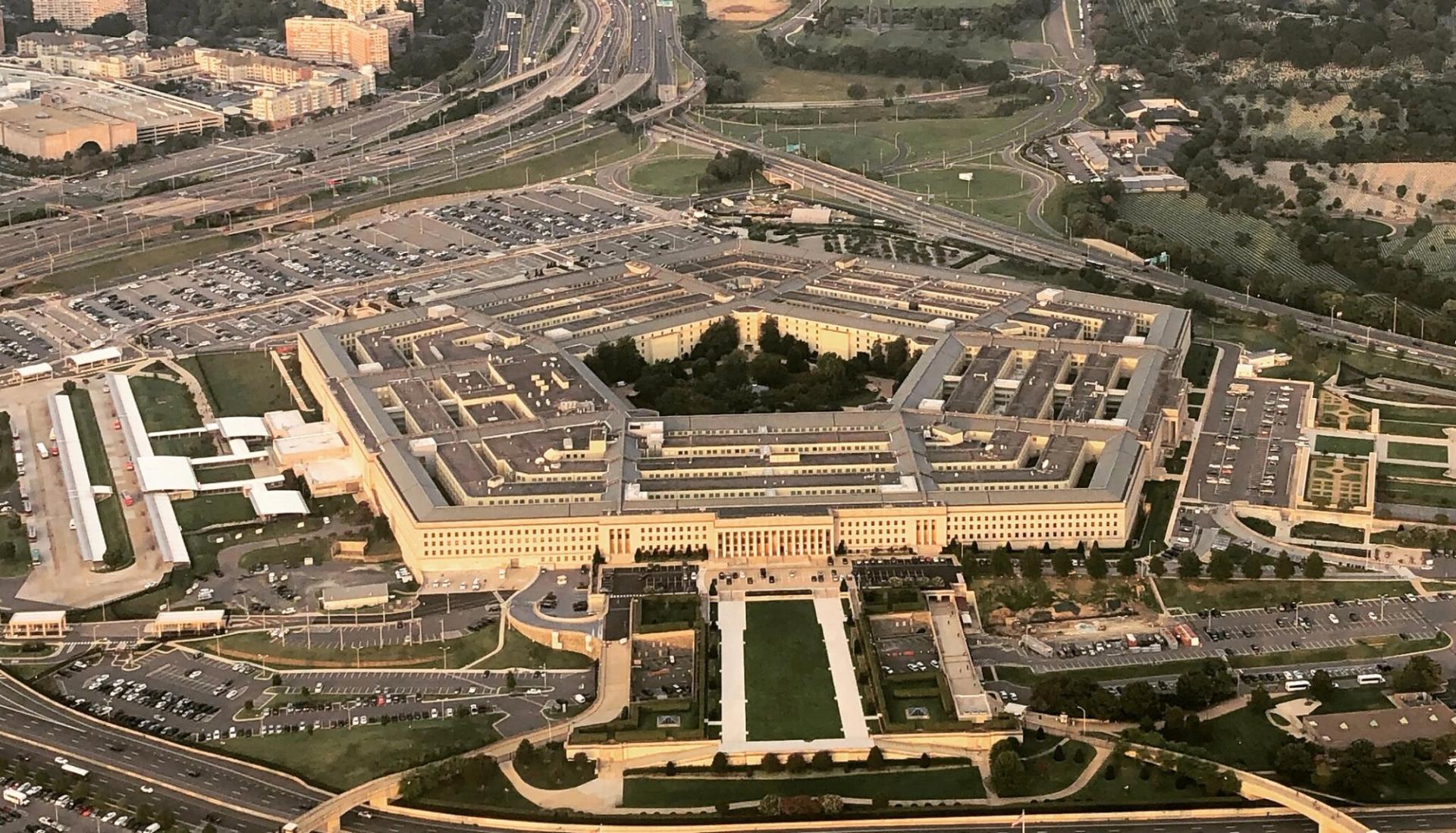 An aerial picture of the Pentagon