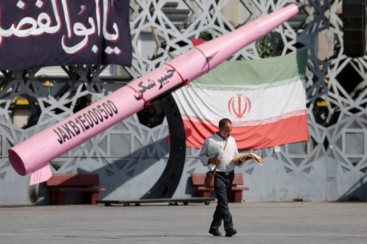 An Iranian missile in Tehran.