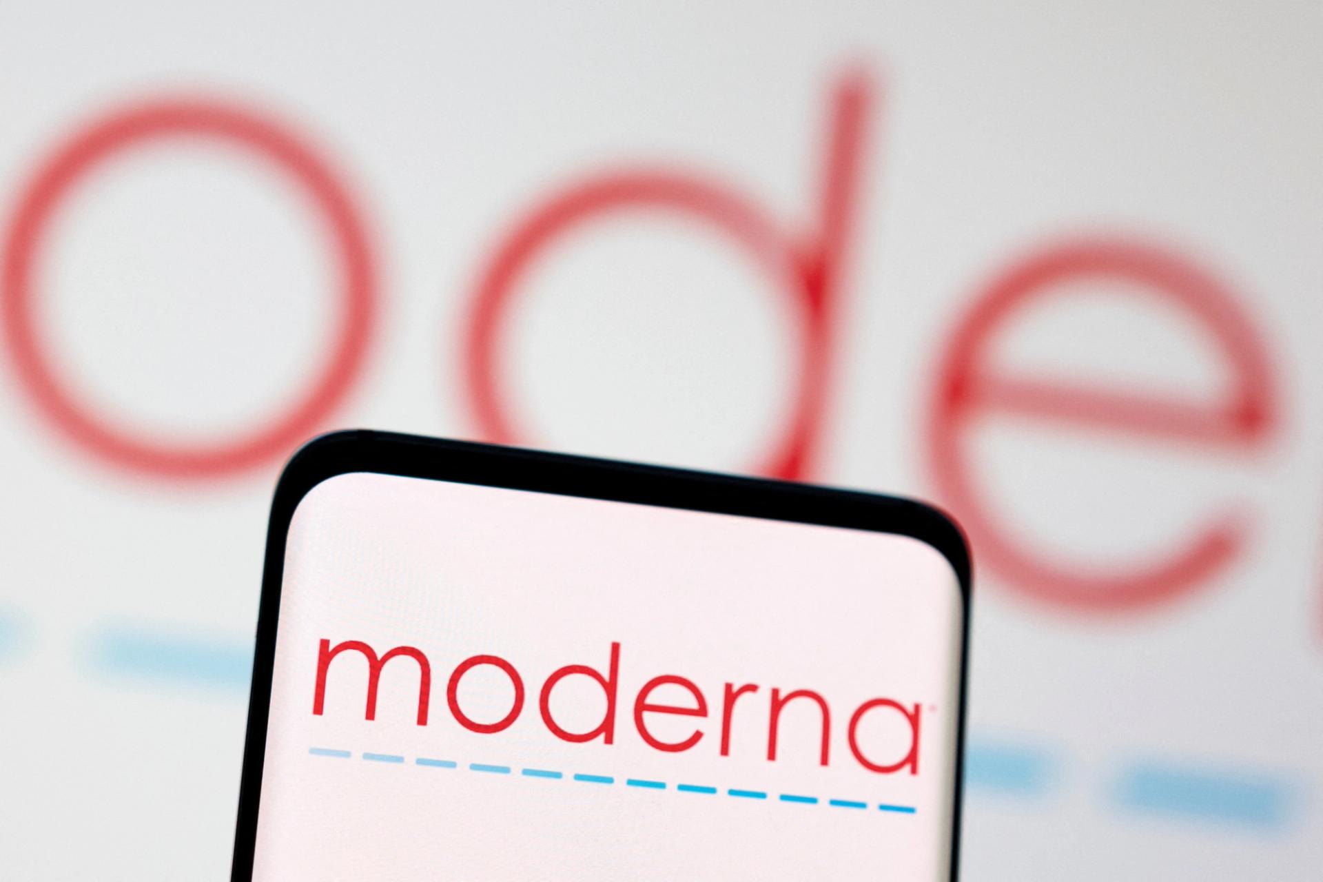 The Moderna logo is seen displayed in this illustration.