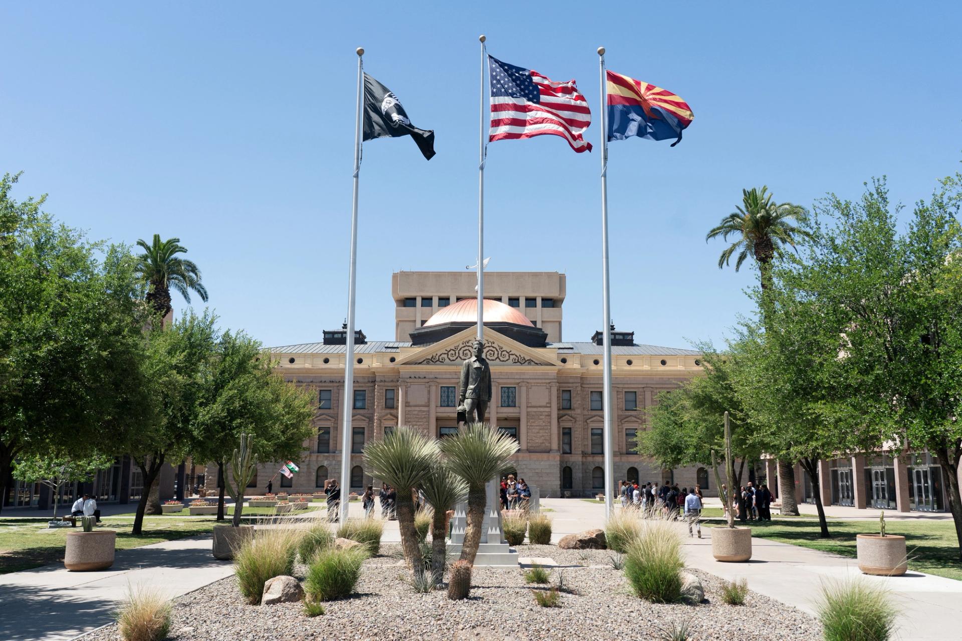 Arizona State Capitol in Phoenix, Arizona, U.S. April 9, 2024. Arizona's Supreme Court revived a law dating to 1864 that bans abortion in virtual all instances. 