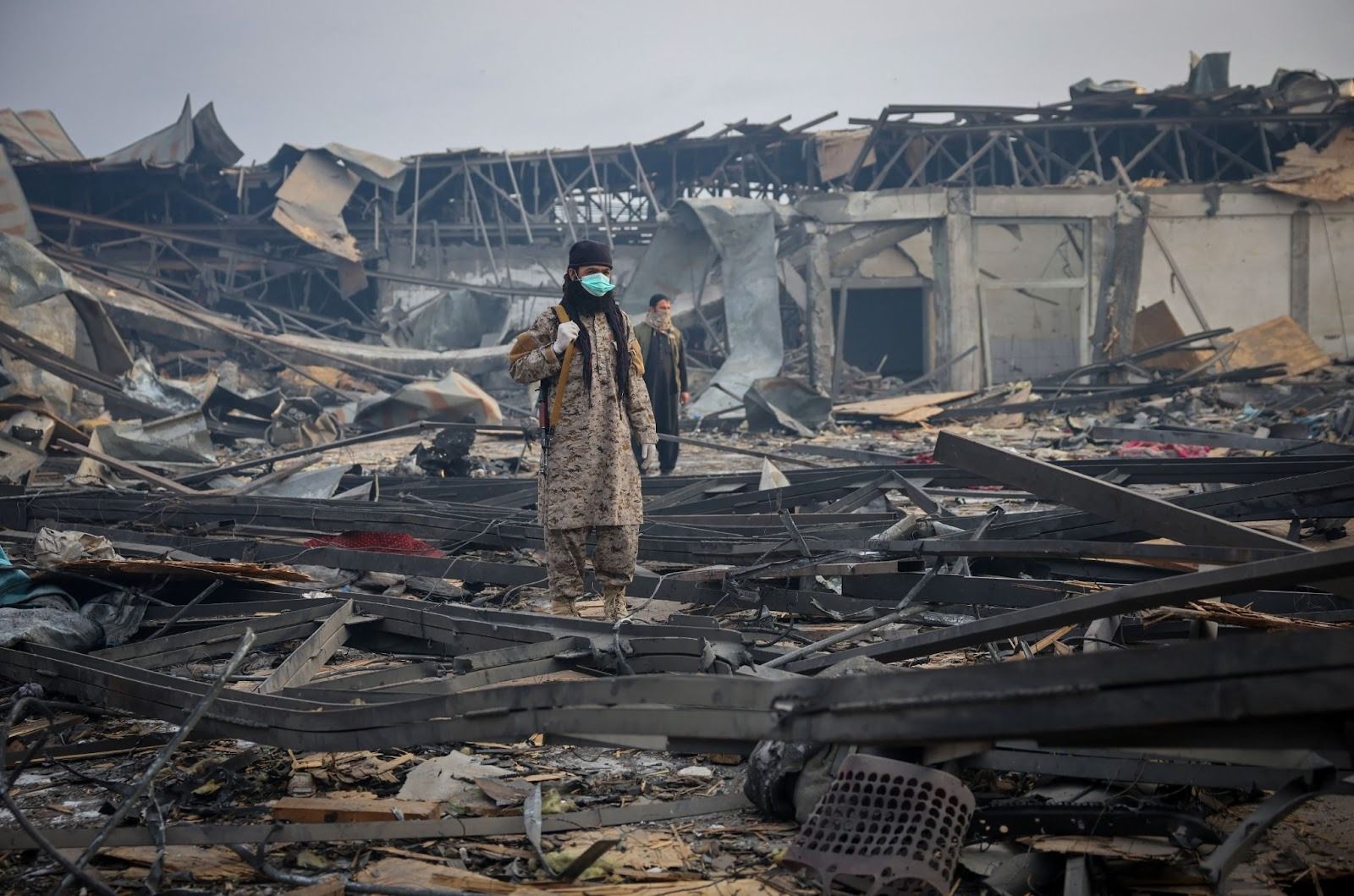 The aftermath of the strike on Afghanistan. 