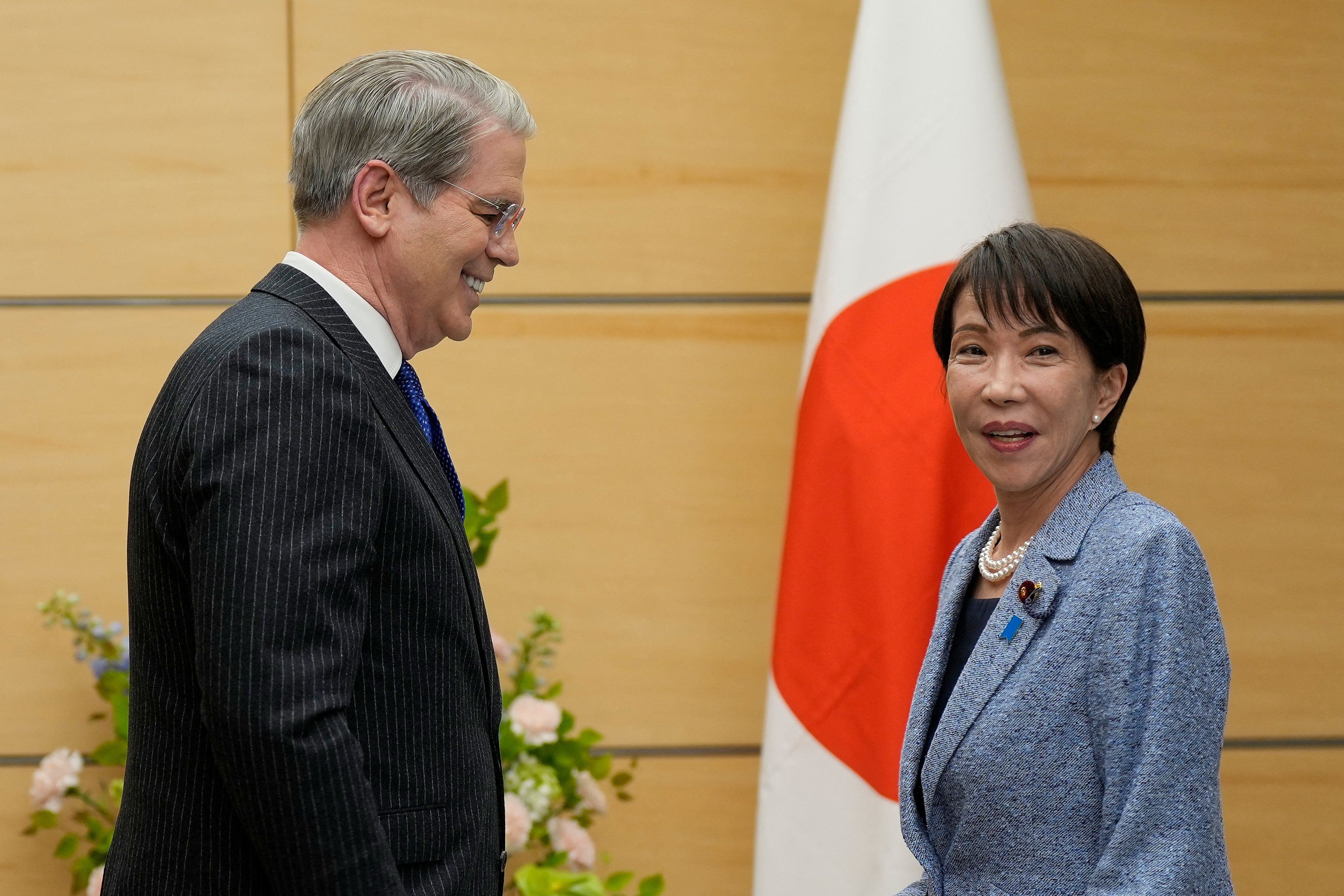 Treasury Secretary Scott Bessent and Japanese Prime Minister Sanae Takaichi. 