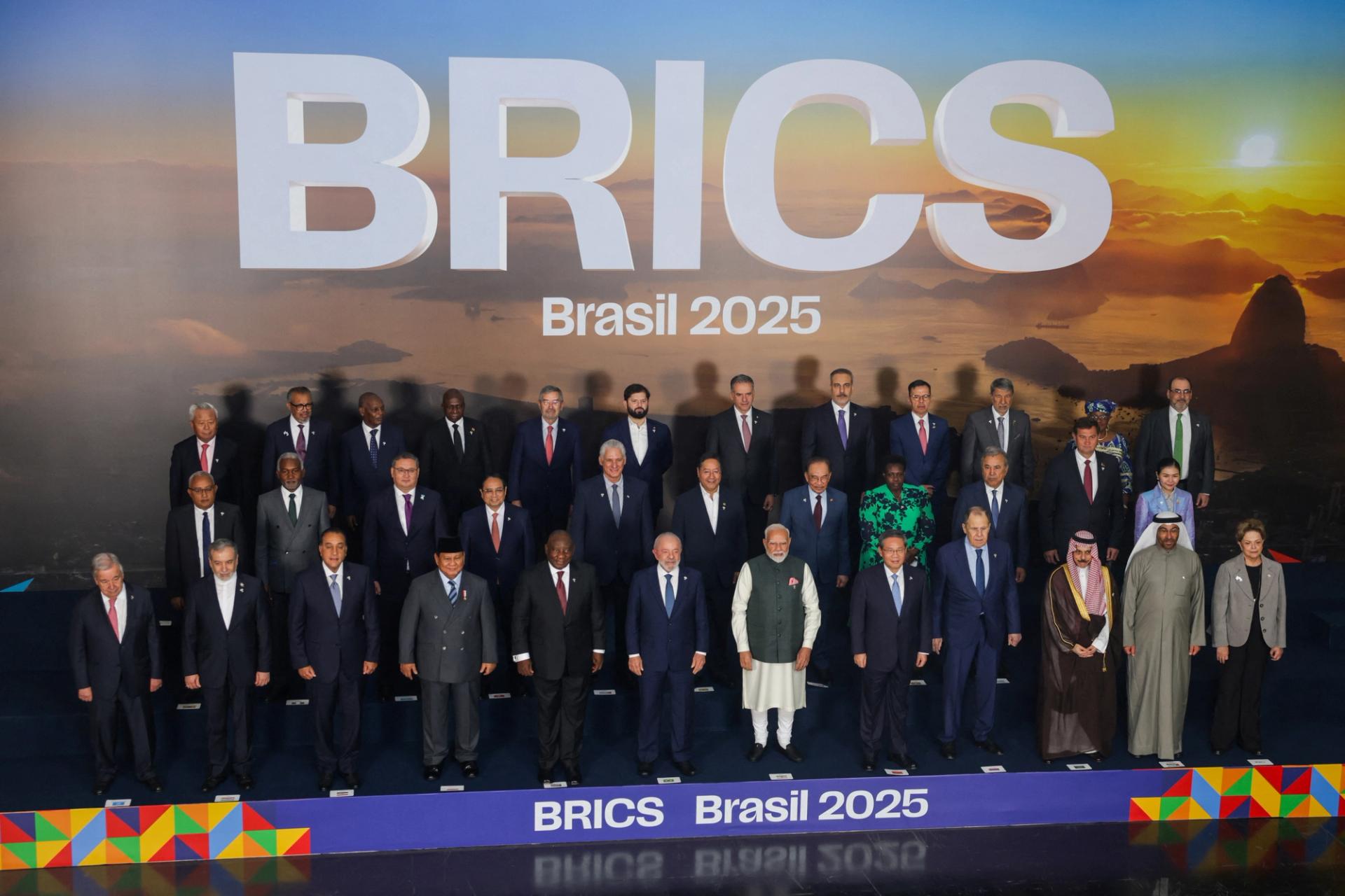 Leaders of the BRICS group in July. 