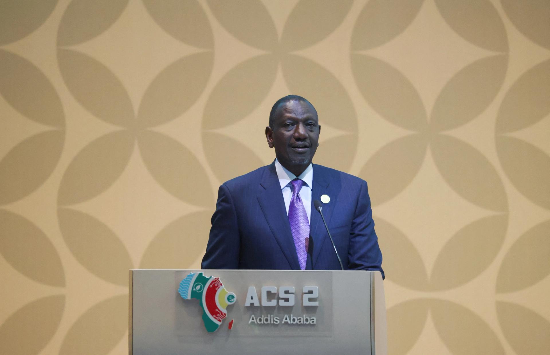Kenya’s President, William Ruto, speaks at the Second Africa Climate Summit.