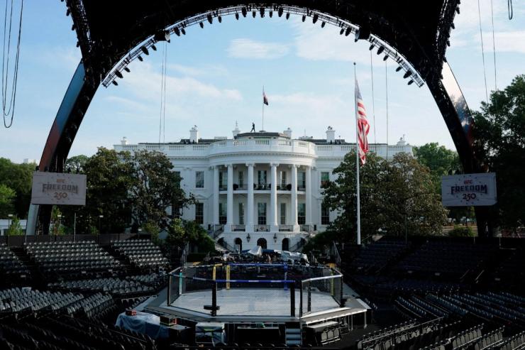 UFC arena on the White House lawn