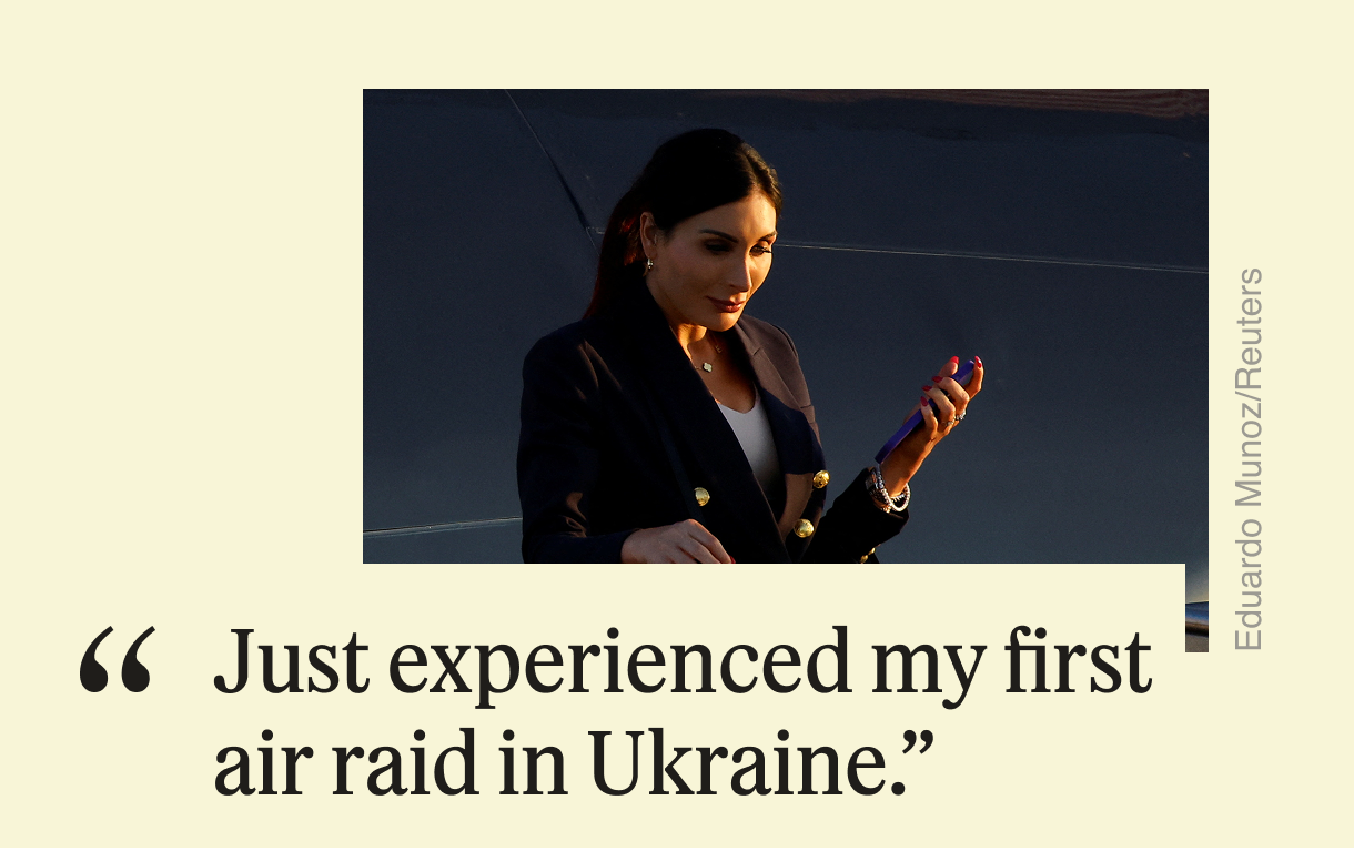“Just experienced my first air raid in Ukraine.”