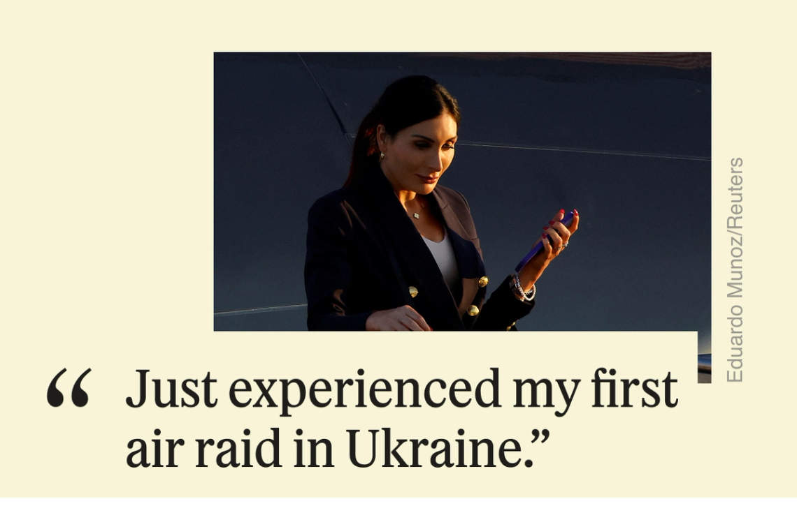 “Just experienced my first air raid in Ukraine.”