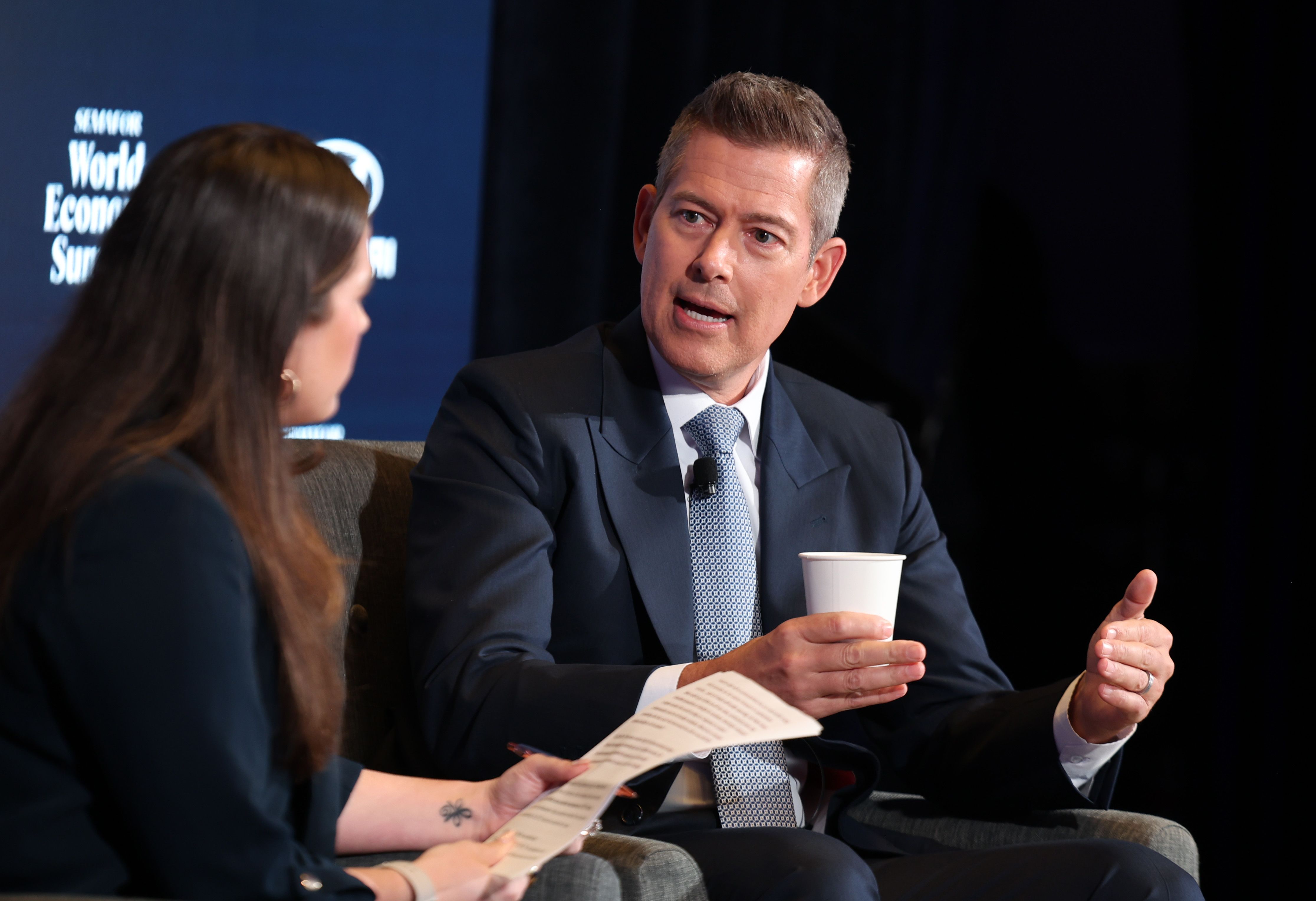 Transportation Secretary Sean Duffy and Semafor’s Shelby Talcott.