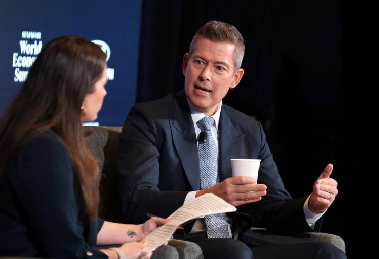 Transportation Secretary Sean Duffy and Semafor’s Shelby Talcott.