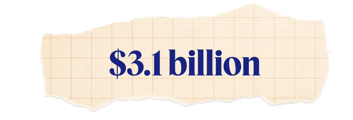 $3.1 billion