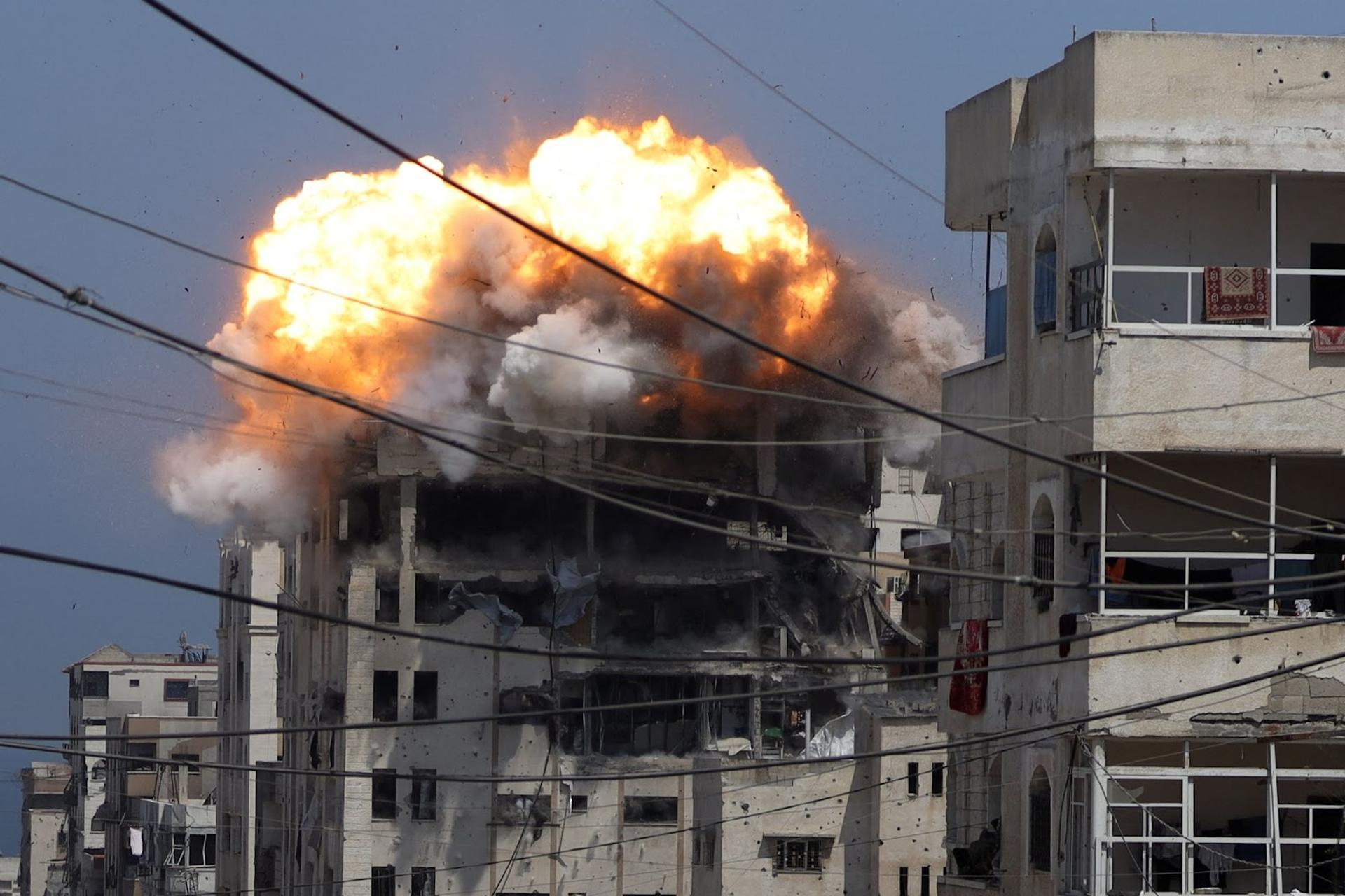An Israeli airstrike 