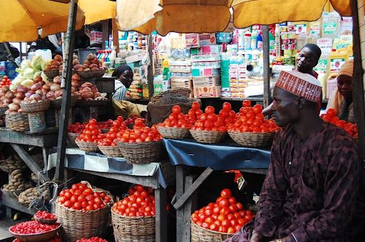 Market stall.