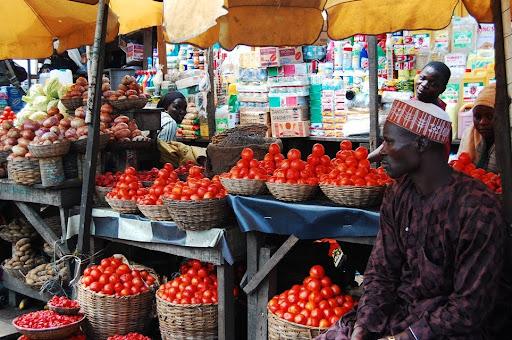 Market stall.