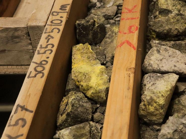 Sample rocks containing uranium deposits from the NexGen exploration site in Athabasca Basin, Canada, Aug. 13, 2026.