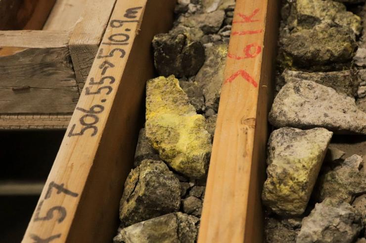 Sample rocks containing uranium deposits from the NexGen exploration site in Athabasca Basin, Canada, Aug. 13, 2026.