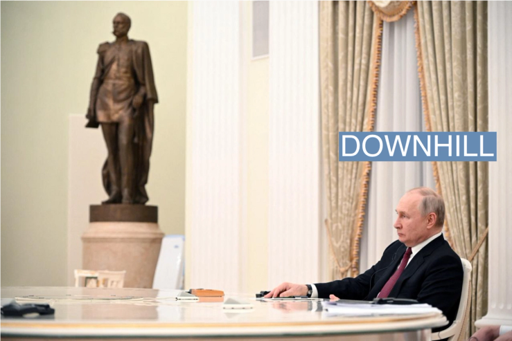 Russian President Vladimir Putin attends a meeting with Bosnian Serb leader Milorad Dodik in Moscow, Russia, May 23, 2023. Sputnik/Alexey Filippov/Pool via REUTERS