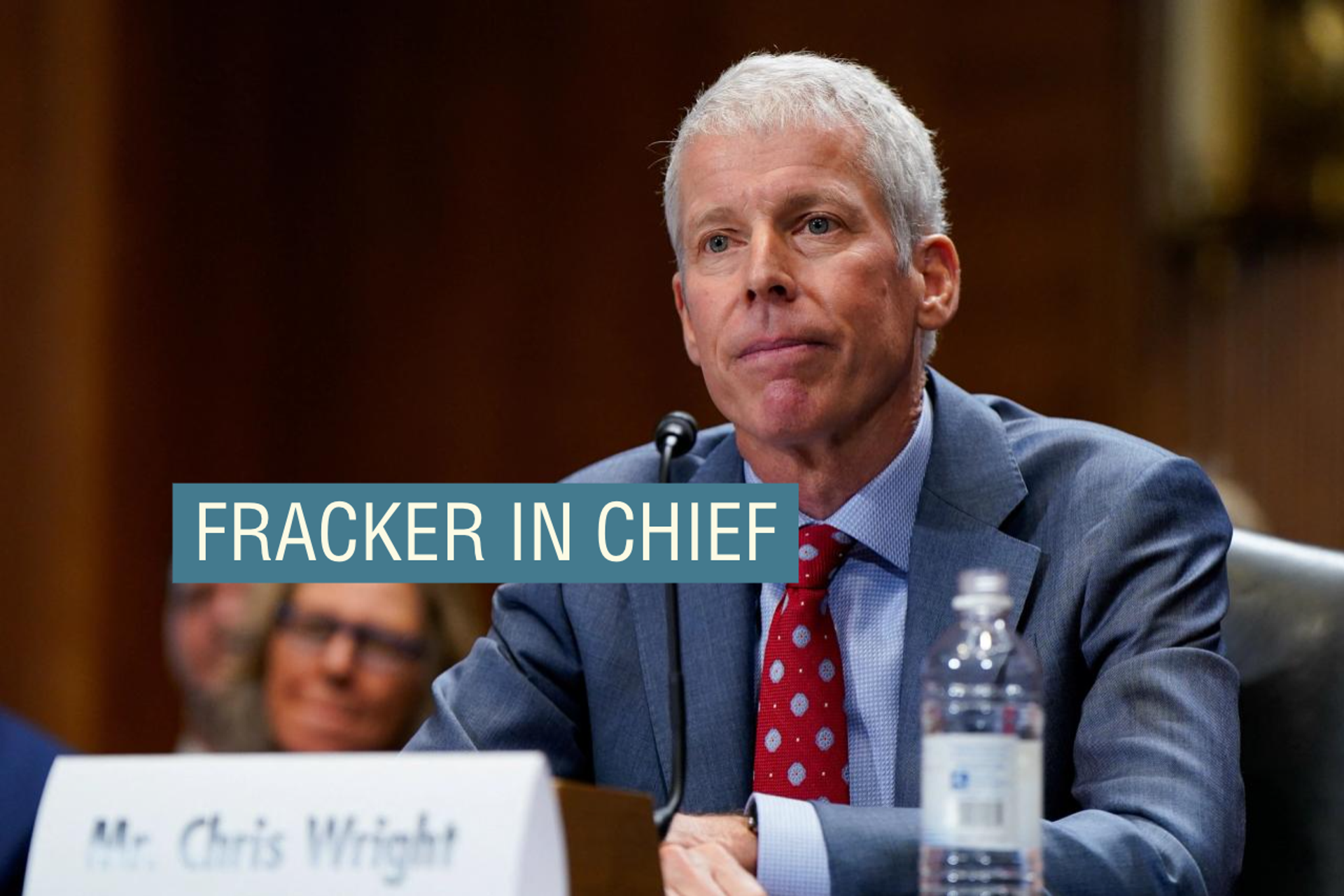 Chris Wright, U.S. President-elect Donald Trump’s nominee to be secretary of energy, testifies during a Senate Energy and Natural Resources Committee confirmation hearing on Capitol Hill