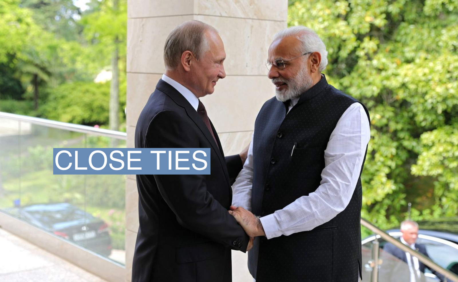 Russian President Vladimir Putin shakes hands with Indian Prime Minister Narendra Modi in this image from 2018.