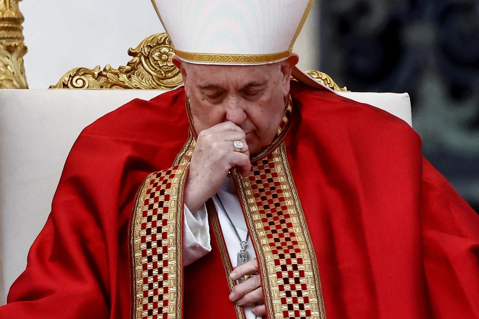 Pope Francis presides over the funeral ceremonies of former Pope Benedict in St. Peter's Square.