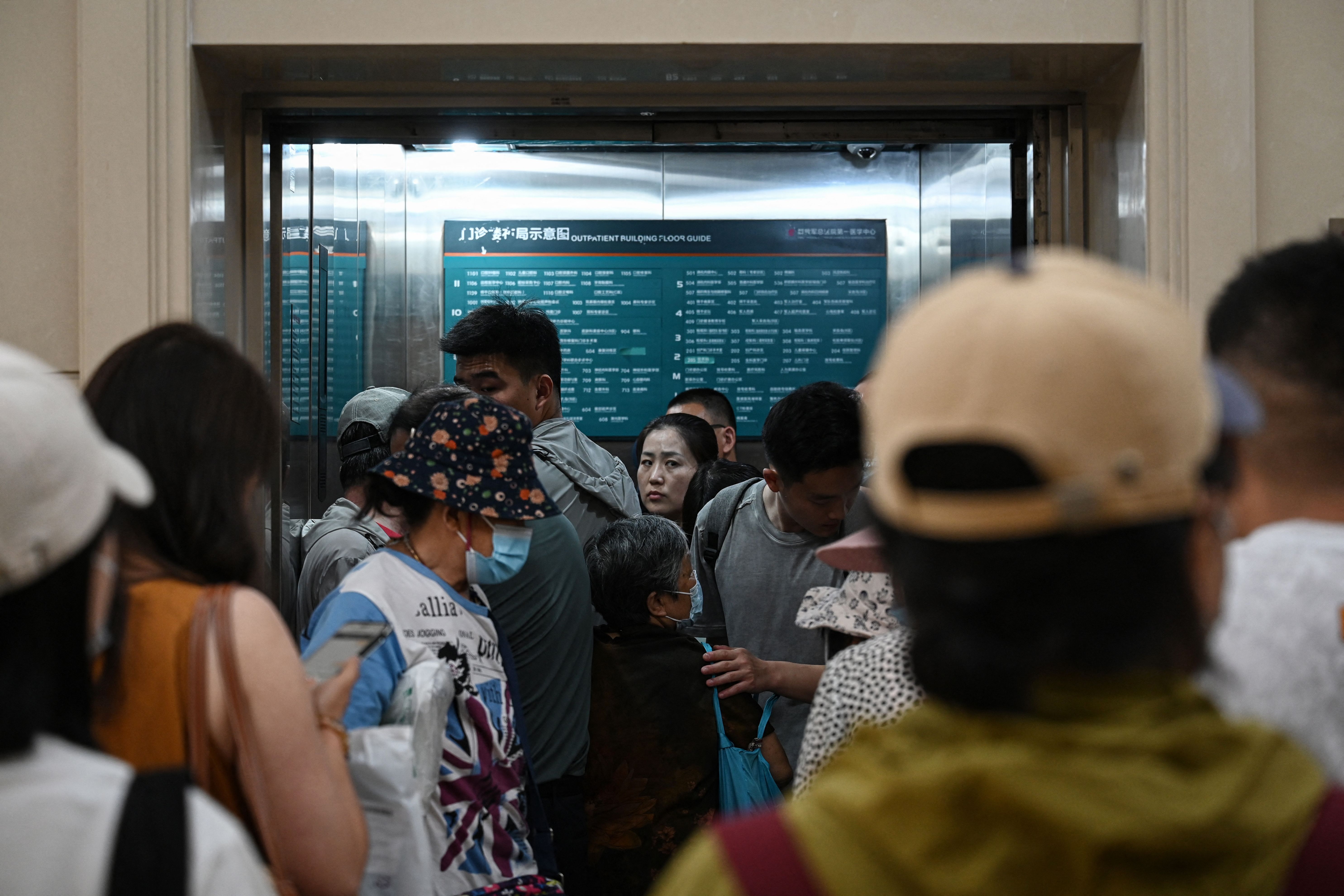 People in an elevator