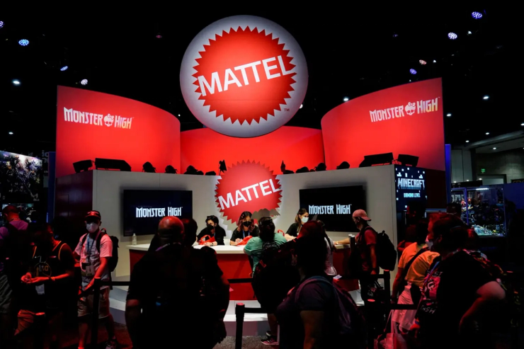 A Mattel stand at a conference.