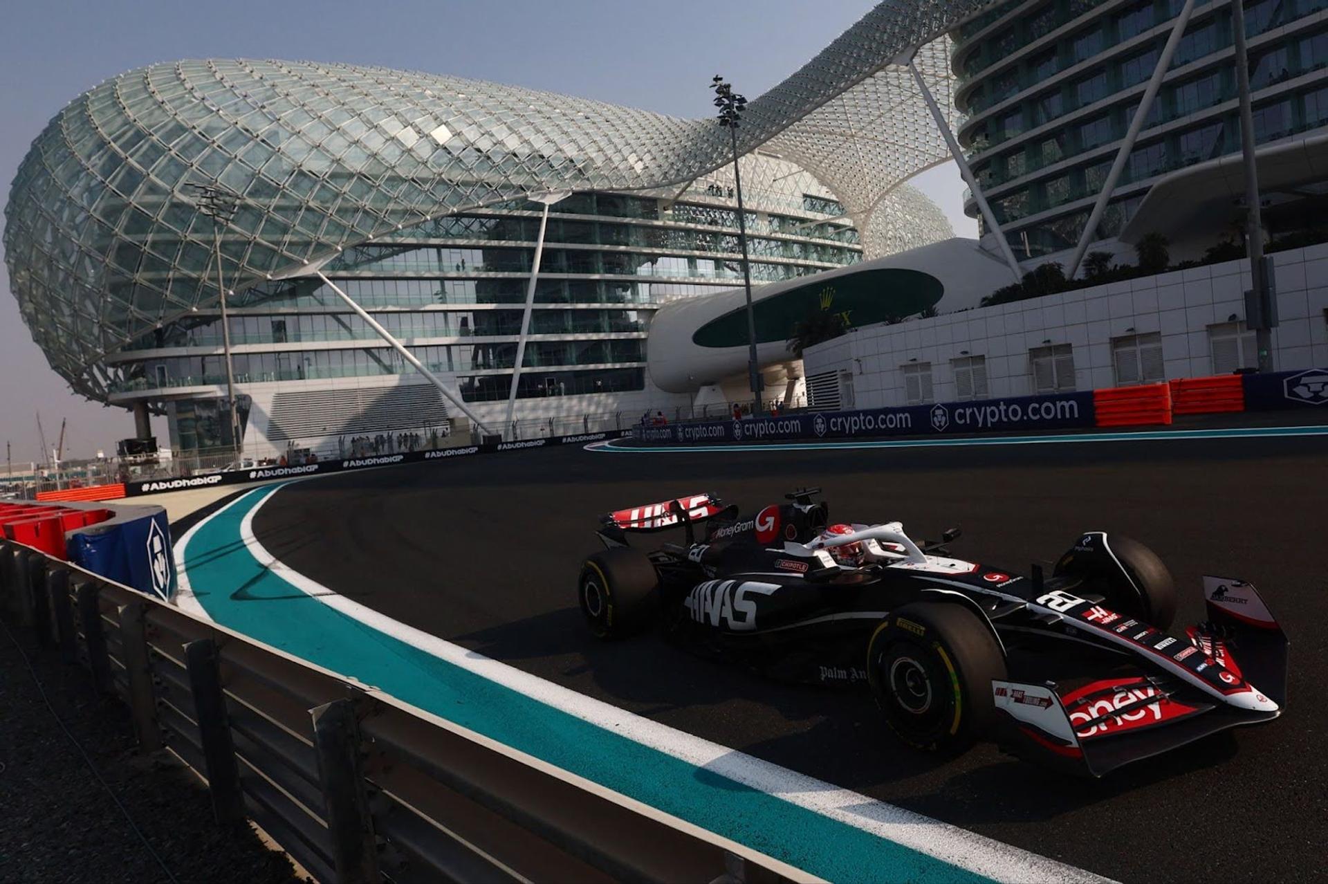 A Haas F1 car. 