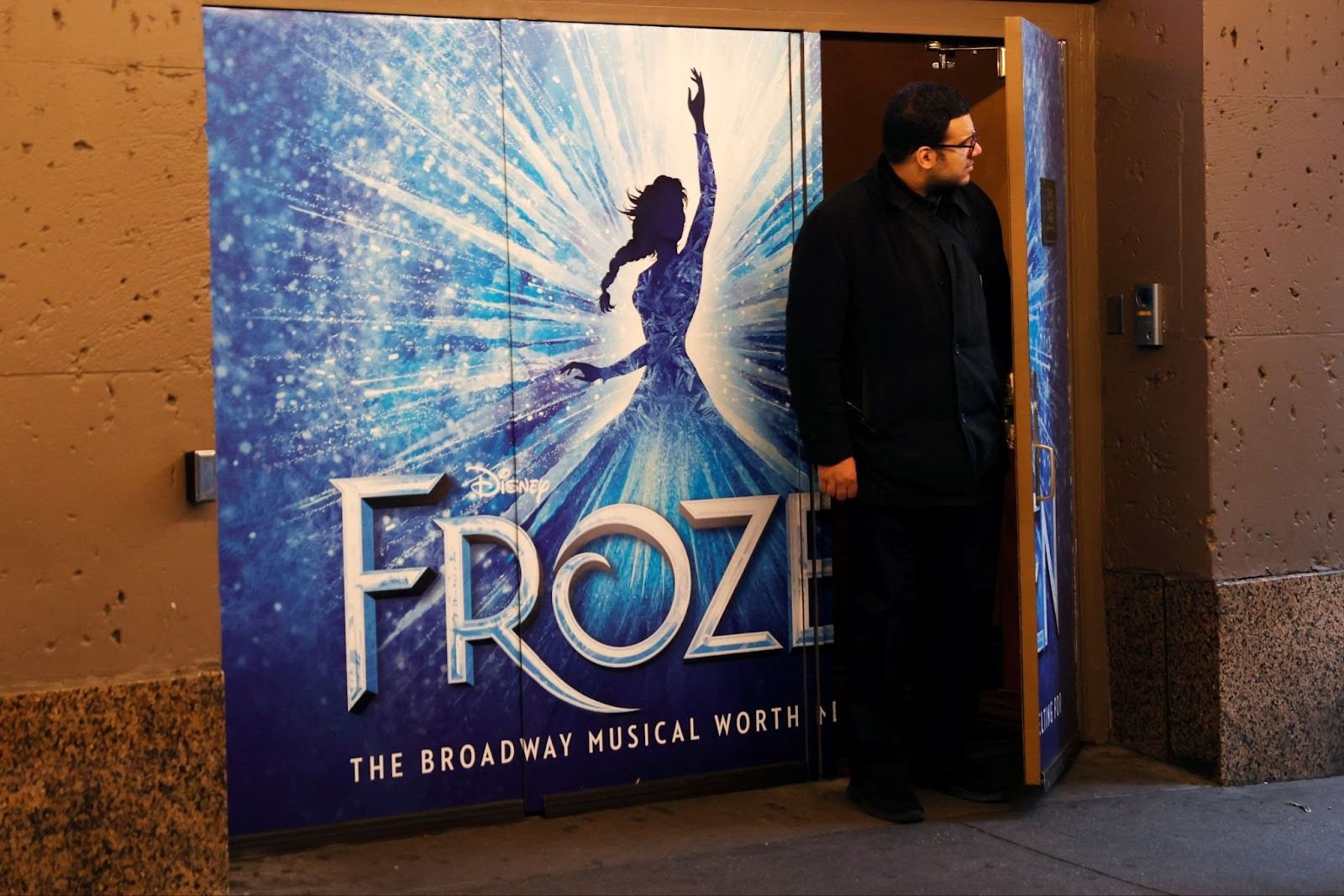 A Broadway theater attendant. 