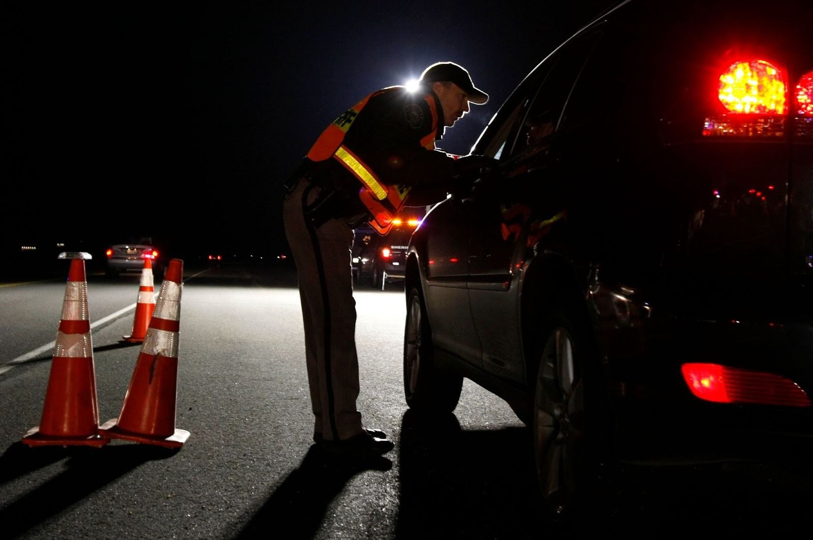 A DUI checkpoint. 