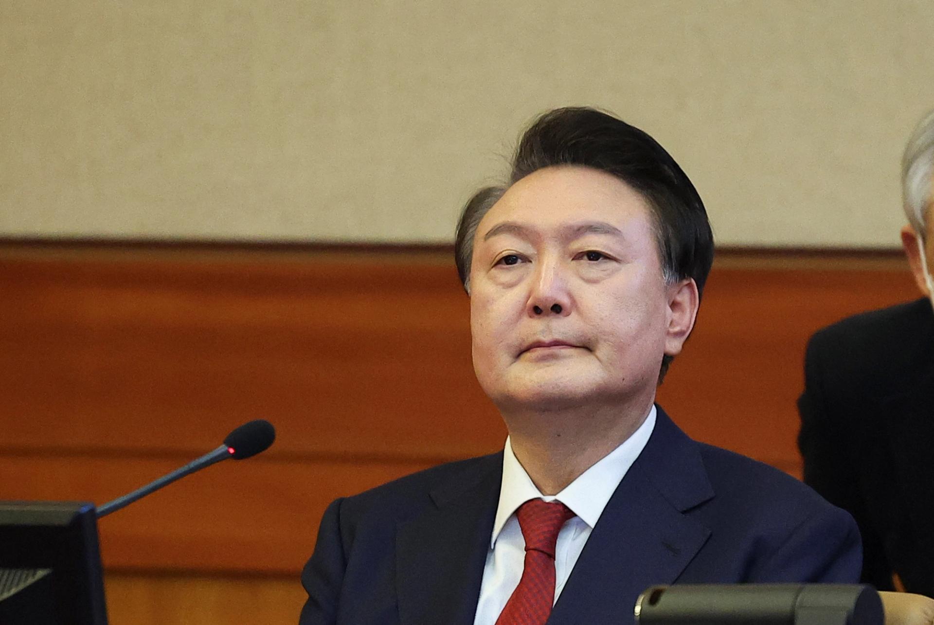 President Yoon attends his impeachment hearing at the Constitutional Court in Seoul, South Korea