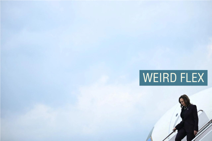 Democratic presidential candidate US Vice President Kamala Harris steps off of Air Force Two upon arrival at Joint Base Andrews in Maryland on July 25, 2024.